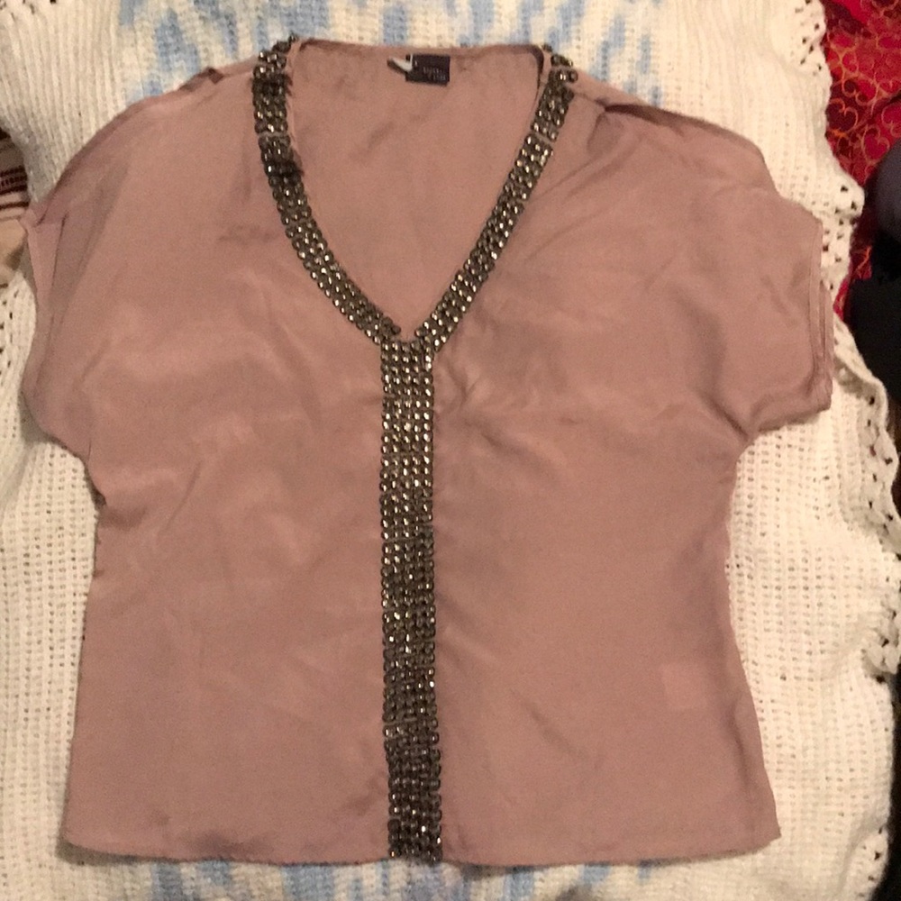 Nude gem blouse  💎 size S